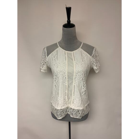 Express Tops - Express Blouse Fairy Sheer Lace Romantic Soft Girl Dainty Feminine Womens Size S